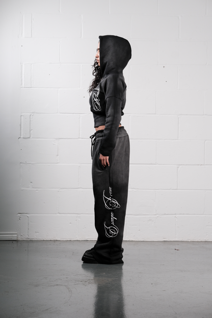 CROPPED ZIP HOODIE