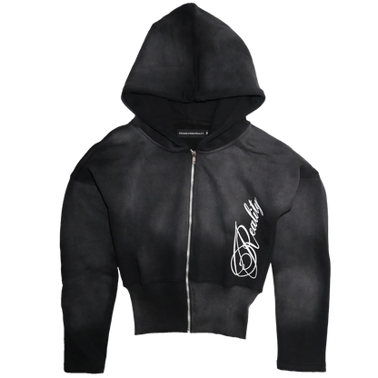 CROPPED ZIP HOODIE