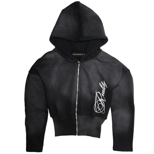 CROPPED ZIP HOODIE